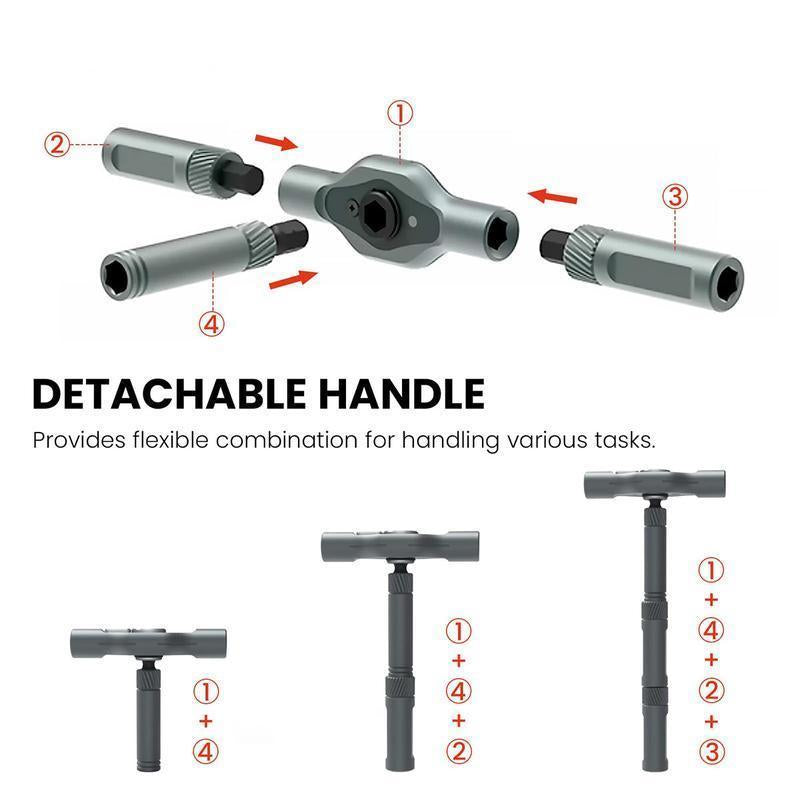SEESE 24-In-1 Magnetic Screwdriver Set, Multifunctionalscrewdriver Drill Bit Set, Household Repair Toolkit with Detachable T-Shaped Ratchet Handle