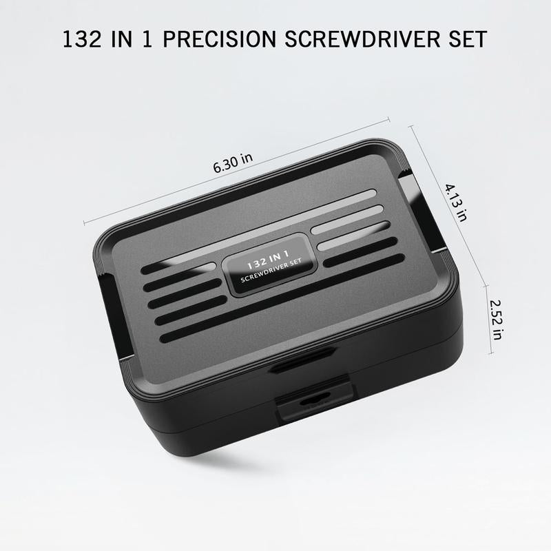 115/132-In-1 Precision Screwdriver Set, Mini Professional Magnetic Repair Tool Kit, Small Screwdriver for Phone, Computer, Watch, Laptop, Macbook, Game Console, Electronic, Toys Repair. Removable Handle. Gift for Man and Women