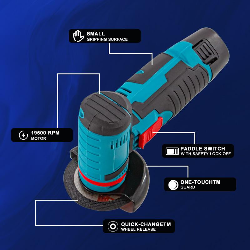 12V Mini Angle Grinder, 1 Set Multi-Purpose Rechargeable Grinding Tool, Polishing Grinding Machine for Cutting, Diamond Cordless Power Tools, Tools and Gadgets