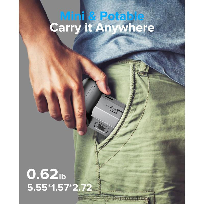 F72 Portable Handheld Air Blower & Vacuum, Rechargeable High-Speed Turbo Fan, 130,000 Rpm Electric Air Duster, Multifunctional Outdoor Vacuum Cleaner for Computer, Keyboards, Car Cleaning