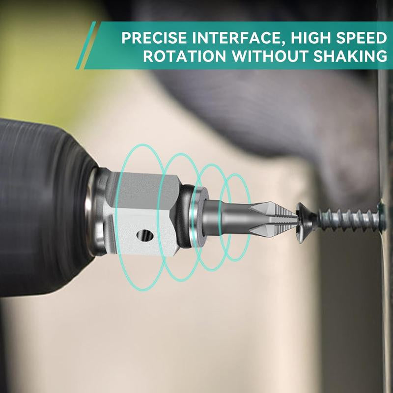 2 Pack Shaft Conversion Head,Electric Wrench with Internal Strong Magnet for Bits Drills Charging Accessories
