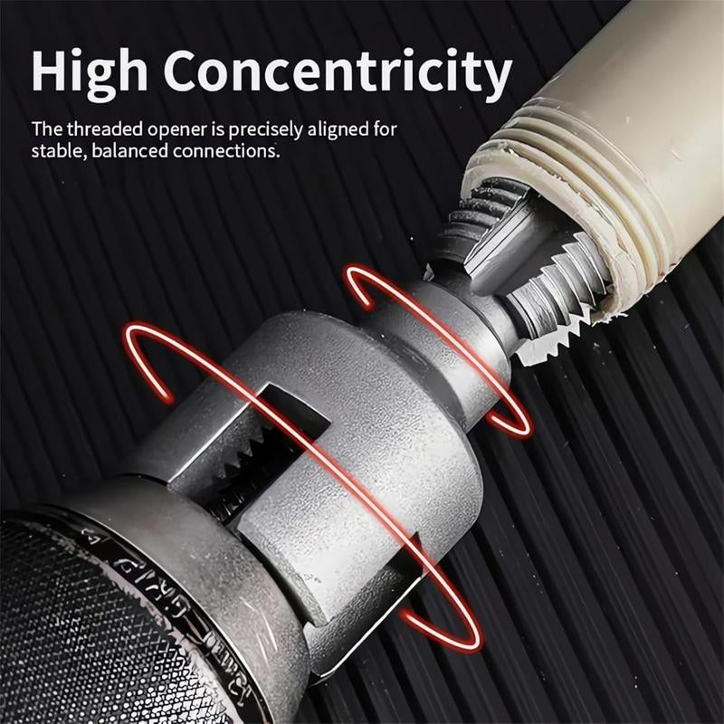 1/2'' 3/4'' PVC Pipe Thread Cutting Tool Integrated Internal & External Pipe Threading Tool Upgrade Pipe Thread Cutting Tool for Plumbing DIY Repairs