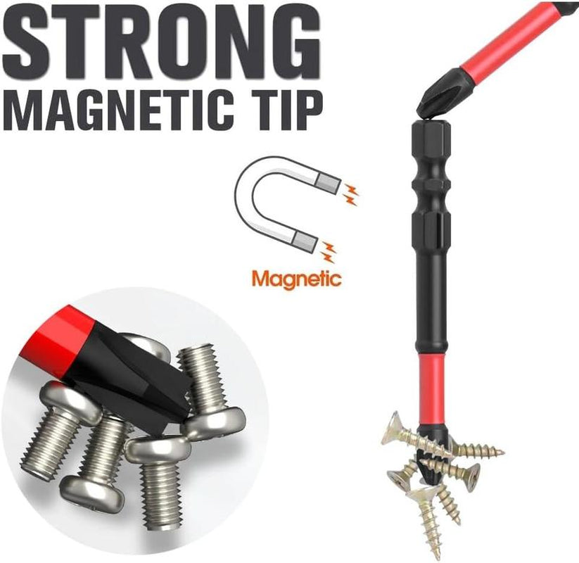 FPH2 Impact Screwdriver Bit Set for Electricians, S2 Steel 65Mm & 110Mm, 1/4 Inch Hex Shank Magnetic Cross Slot Screw Driver Drill Bits Used on Circuit Breakers