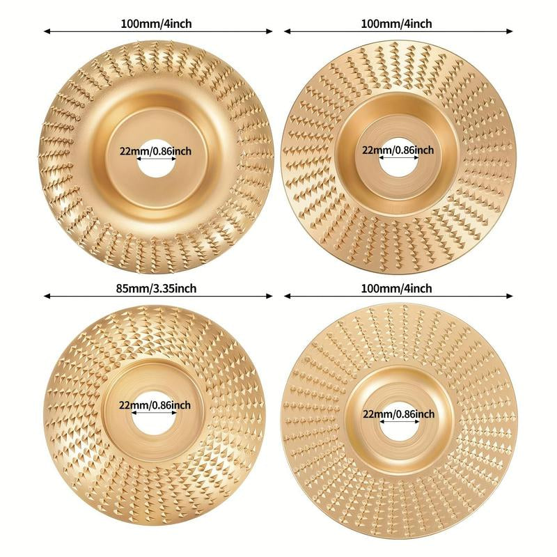 Angle Grinding Tool Set, 4 and 1/2 Attachments with 5/8 Inches Arbor, 5 Counts Grinding Wheel for Grinding and Shaping