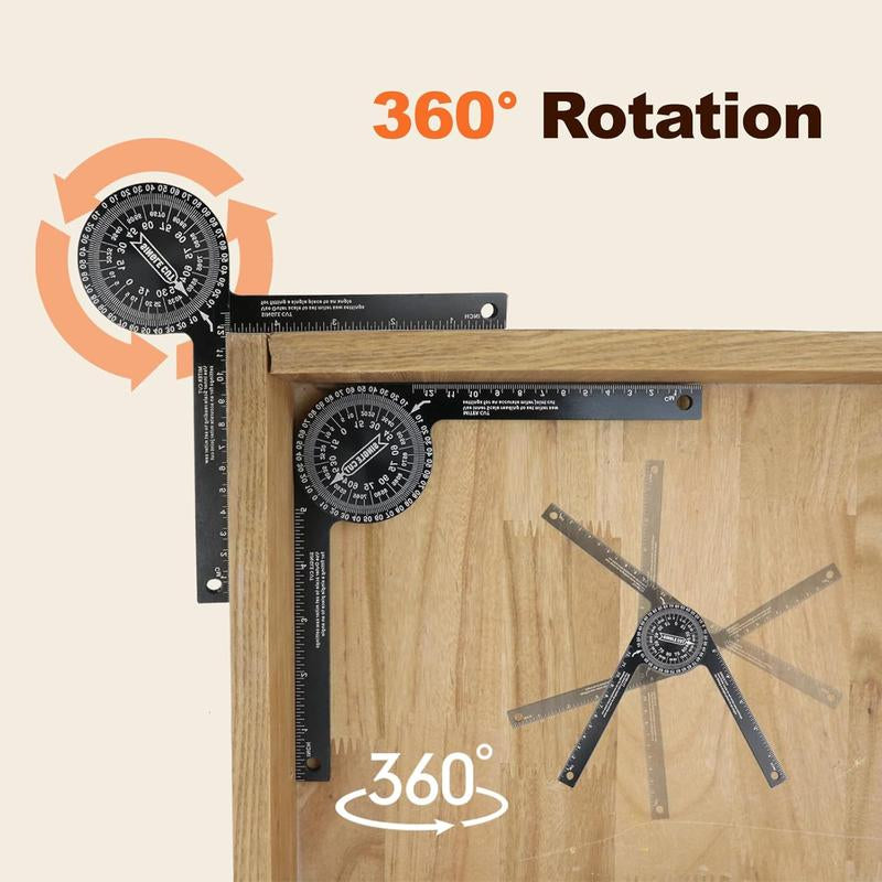 Miter Saw Protractor, Professional Miter Saw Protractor Angle Finder Replaces the Model #505P-7 Miter Saw Protractor with Measuring Rulers for Angle Finder Carpentry, Crown Molding Tool & Baseboard Stud Finder R Tall Stair Magnetic Pi Tripod Self-Leveling