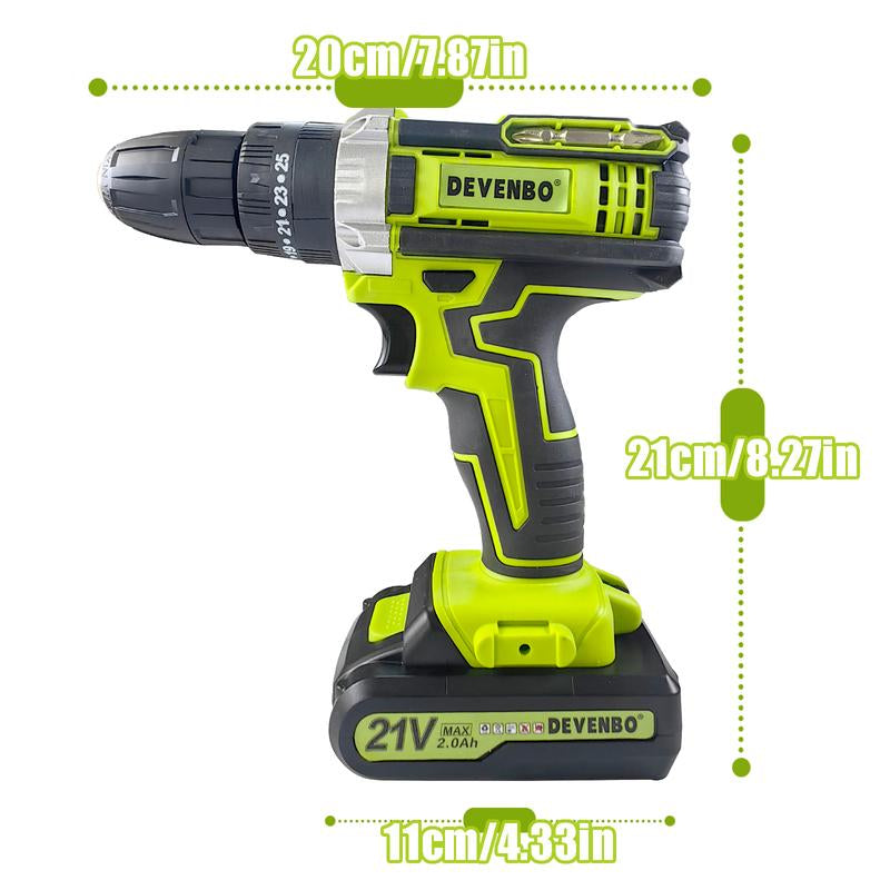 Drill Toolkit,2025 New Upgraded Brushless Motor with 2 * 4.0Ah,Electric Screwdriver Power Tools Hand Drill Pack,Power Drill Kit with Battery and Charger,For DIY Enthusiasts & Homeowners - Perfect Gift for Home Improvement Projects,Tool Box,Big Tool Set,