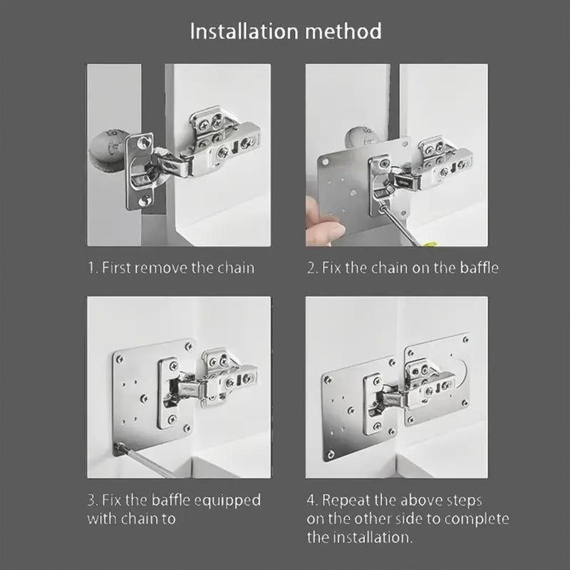 8Counts Hinges Repair Fixing Plates,Cabinet Hinge Repair Plate with Screws,Stainless Steel Hinge Repair Board,Kitchen Cupboard Door Hinge Repair Brackets Kit.