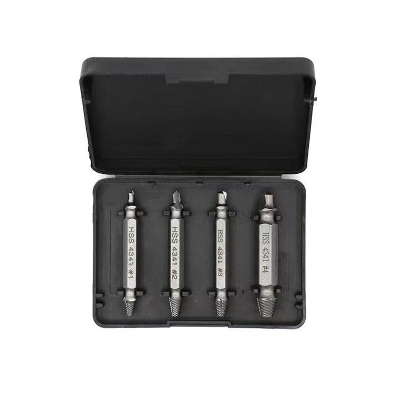 Stripped Broken Screw Remover,6 Counts Set Easy Out Bolt Extractor, Damaged Screw Extractor Set,Double Head Extraction Design Extractor Head,Household Repair Tools, Power Tool Accessories, Screwdriver Bit Clip.