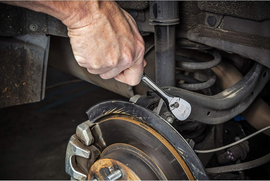 3 Piece 1/4", 3/8" & 1/2" Drive 84 Tooth Full Polish Teardrop Ratchet Set - 81206A-07