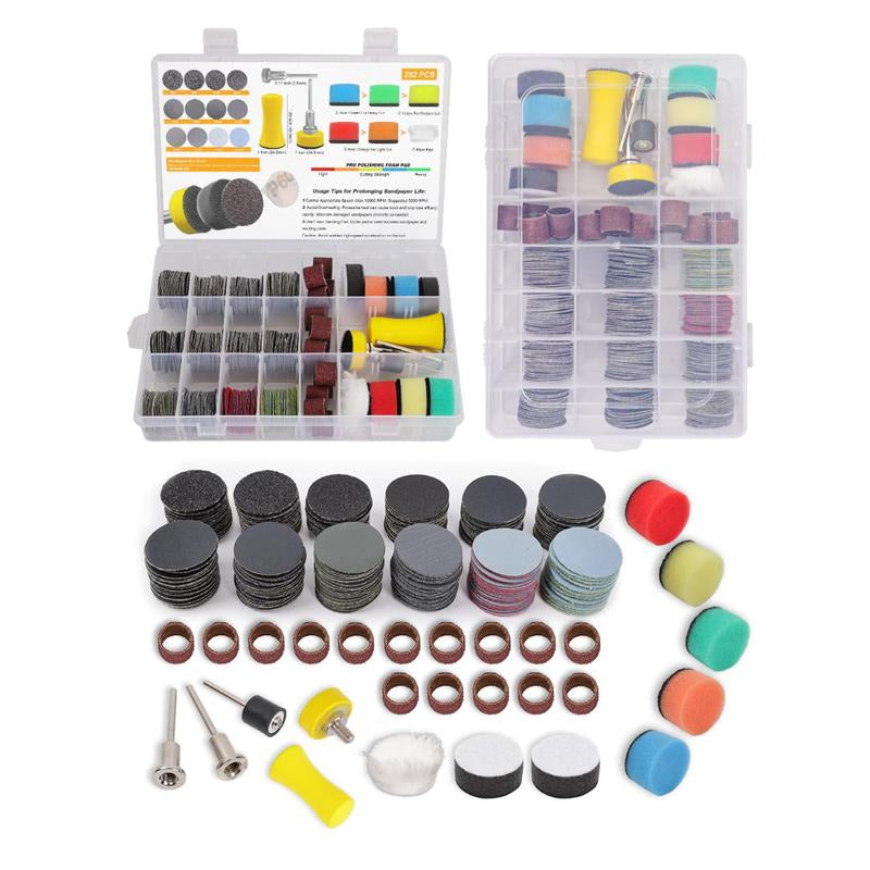 268 PCS 1 Inch Wet Dry Sanding Discs and Drums for Dremel Sanding Bits, Hook and Loop Sandpaper 60-10000 Grit for Dremel Rotary Tool Accessories, Micromesh Pads Polishing Kit for Resin Wood Jewelry