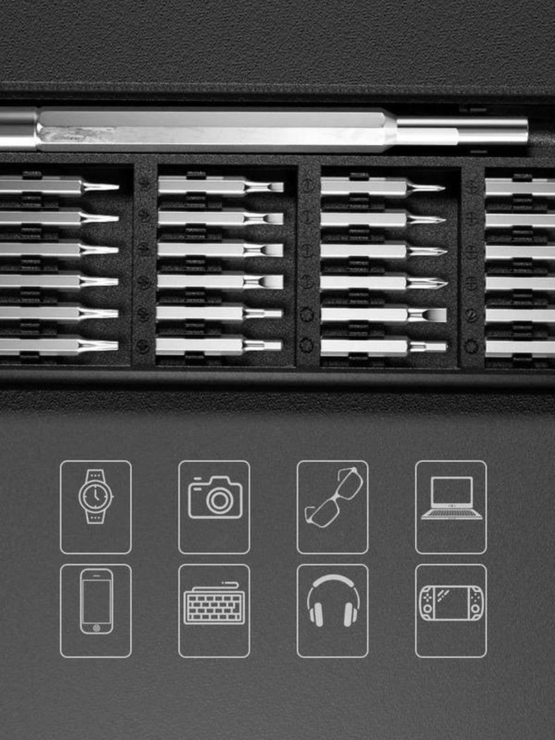 (Non-Electric)24-In-1 Mini Screwdriver (Non-Electric)Set – Manual (Non-Electric)For Phones, Laptops, Glasses, Toys & Household Repair