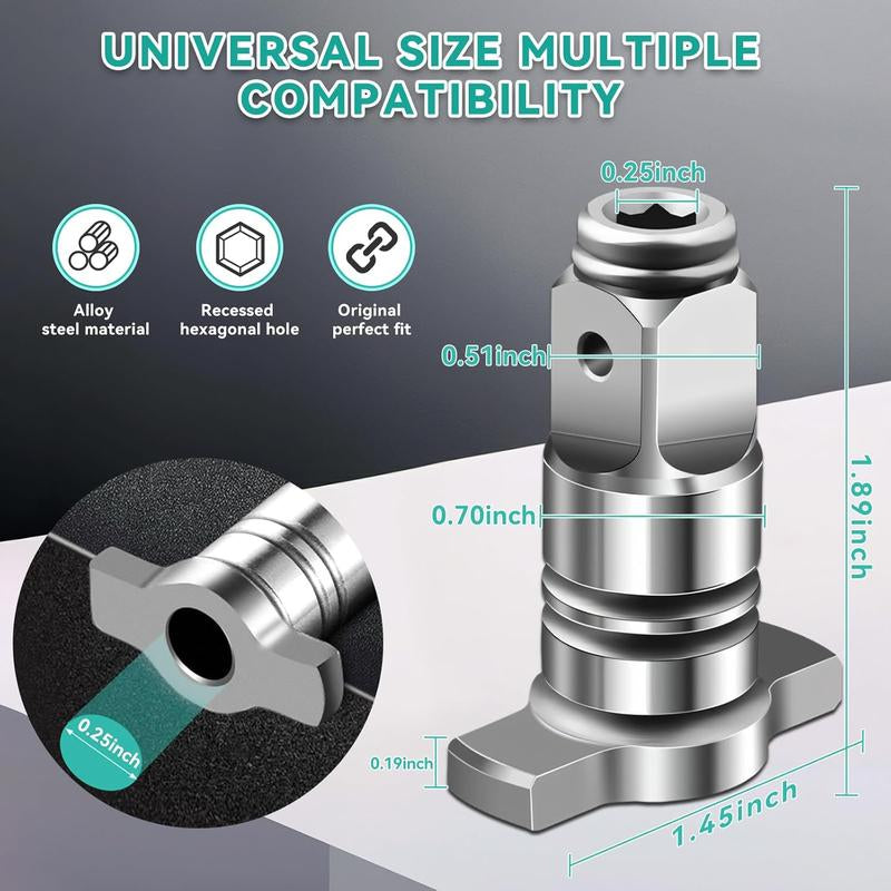 2 Pack Shaft Conversion Head,Electric Wrench with Internal Strong Magnet for Bits Drills Charging Accessories