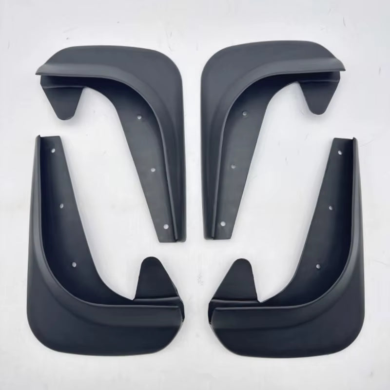 For Universal Compact Car 4PCS Splash Guards Mud Flaps Set No Drill Installation Mudguards Fenders with Mounting Hardware Kit