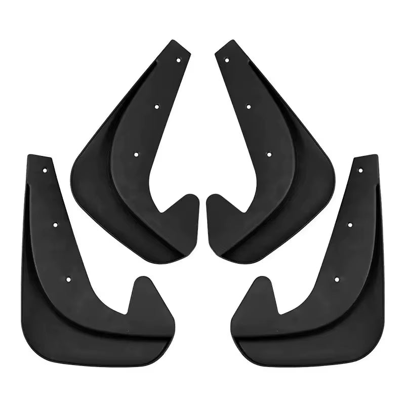 For Universal Compact Car 4PCS Splash Guards Mud Flaps Set No Drill Installation Mudguards Fenders with Mounting Hardware Kit