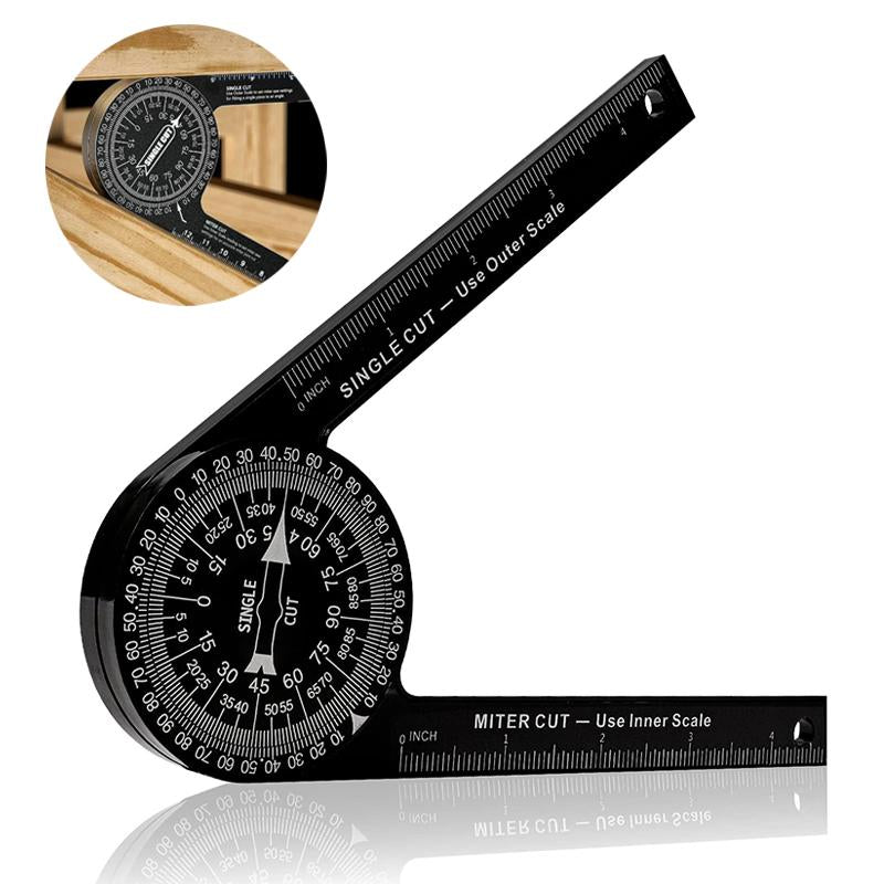 Miter Saw Protractor, Professional Miter Saw Protractor Angle Finder Replaces the Model #505P-7 Miter Saw Protractor with Measuring Rulers for Angle Finder Carpentry, Crown Molding Tool & Baseboard Stud Finder R Tall Stair Magnetic Pi Tripod Self-Leveling