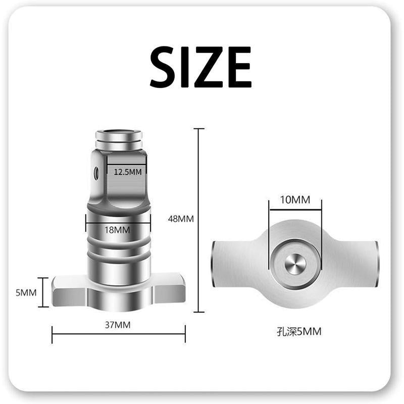 2 Pack Shaft Conversion Head,Electric Wrench with Internal Strong Magnet for Bits Drills Charging Accessories
