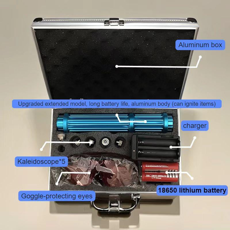 LED Moon Pointer Multitool Flashlight with Adjustable Laser Pointer & Rechargeable Battery Compact Portable Tactical Flashlight for Outdoor Safety and Precision Tasks