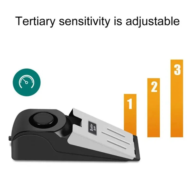 120Db Wireless Door Stop Stopper Alarm Block Blocking System Door Blocking Device Home Travel Mini Anti-Theft Wedge Shaped