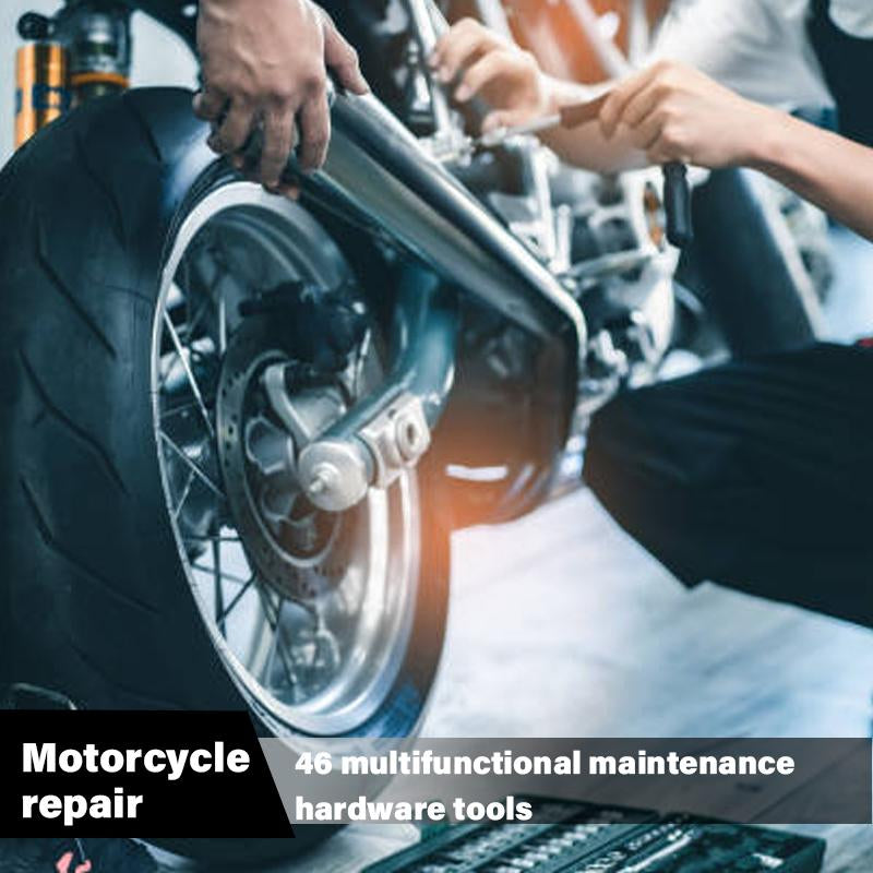 46/53 Pieces 1/4 Inch Drive Socket Ratchet Wrench Set, with Bit Socket Set Metric and Extension Bar for Auto Repairing and Household with Storage Case