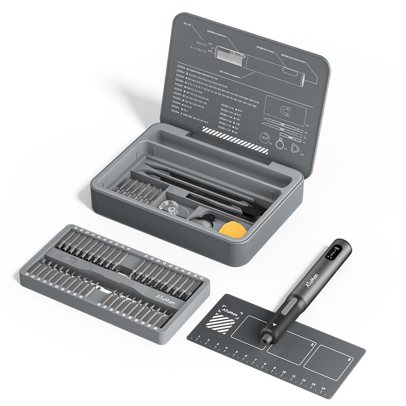 ATUMAN E3 95-In-1 Electric Screwdriver Set with Digital Display, Magnetic Positioning Plate for Phone/Tablet/Laptop Repair