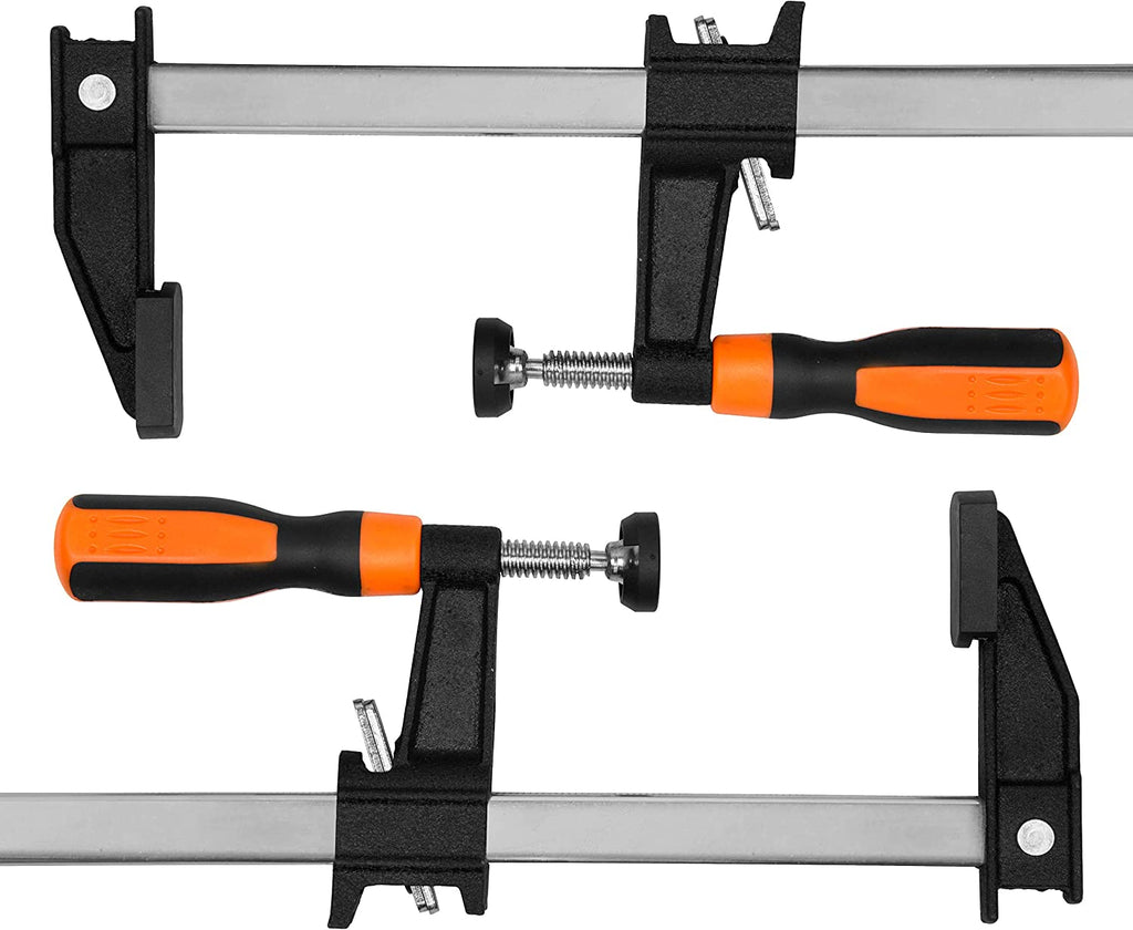 10236F2 Quick-Adjust 36-Inch Steel Bar Clamps with 2.5-Inch Throat and Micro-Adjustment Handle, Two Pack , Multicolor