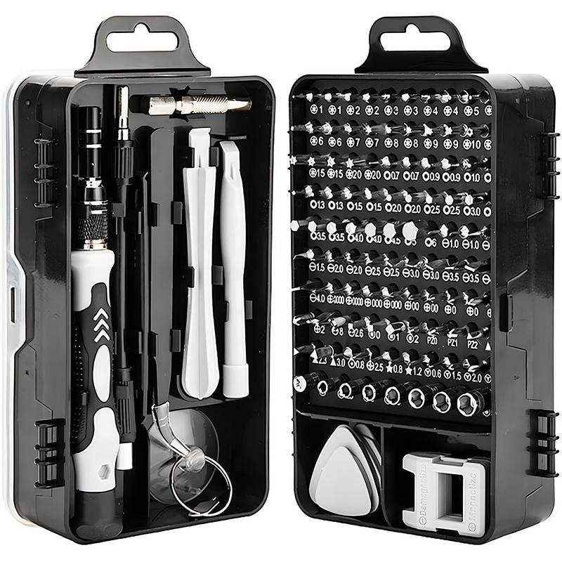 115/132-In-1 Precision Screwdriver Set, Mini Professional Magnetic Repair Tool Kit, Small Screwdriver for Phone, Computer, Watch, Laptop, Macbook, Game Console, Electronic, Toys Repair. Removable Handle. Gift for Man and Women